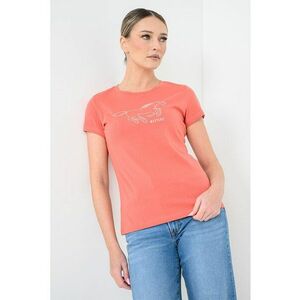 Tricou cu imprimeu logo - Alb/Rosu deschis imagine