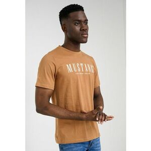 Tricou cu logo Austin - Alb/Maro imagine
