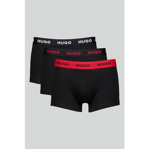 Set de boxeri cu banda elastica cu logo - 3 perechi - Negru/Rosu inchis imagine