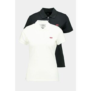Set de tricouri polo din amestec de bumbac - 2 piese - Negru/Alb optic imagine