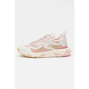 Pantofi sport low-cut cu aspect contrastant - Bej/Roz imagine