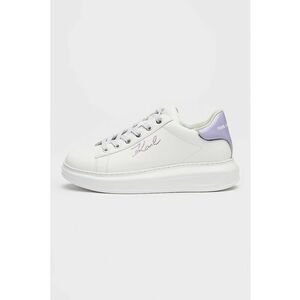 Pantofi sport din piele cu logo din strasuri - Alb/Lila imagine