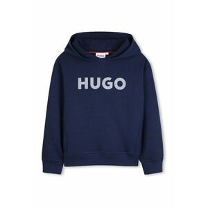 Hanorac din amestec de bumbac cu imprimeu logo - Albastru ultramarin imagine