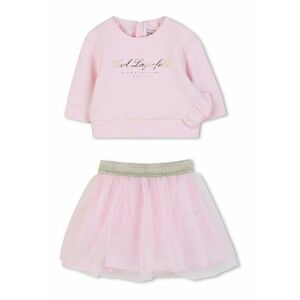 Set de bluza de trening si fusta din tul - Roz pal imagine