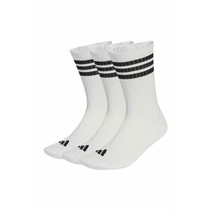 Set de sosete lungi unisex cu striatii - 3 perechi - Alb/Negru imagine