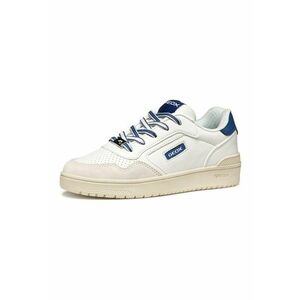 Pantofi sport cu garnituri din piele intoarsa si perforatii - Alb murdar/Bleumarin imagine