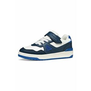 Pantofi sport Washiba din piele ecologica cu velcro - Alb/Albastru ultramarin imagine