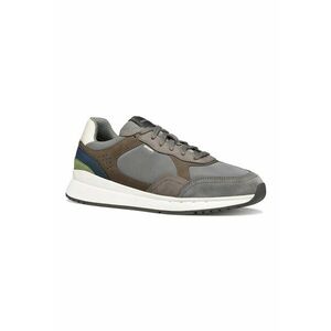 Pantofi sport Branthon low-cut cu insertii din piele ecologica - Maro taupe deschis/Grej imagine