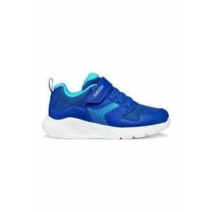 Pantofi sport cu velcro si segmente de plasa - Albastru royal imagine