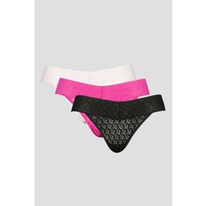 Set de chiloti din dantela cu talie joasa - 3 perechi - Fucsia/Roz pastel imagine