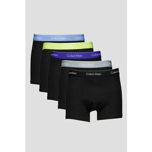 Set de boxeri cu banda logo - 5 perechi - Negru/Albastru royal/Verde lime imagine