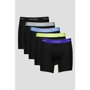 Set de boxeri din amestec de bumbac - 5 perechi - Negru/Albastru prafuit/Albastru lavanda/Verde lime imagine