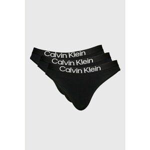Set de chiloti tanga cu logo contrastant - Negru imagine