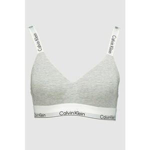 Sutien din amestec de bumbac cu acoperire completa - Gri deschis/Alb optic imagine