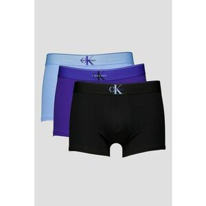 Set de boxeri cu banda logo elastica in talie - 3 perechi - Negru/Albastru lavanda/Albastru indigo imagine