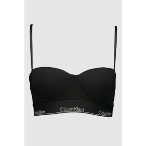 Sutien balconette din amestedc de bumbac cu banda logo elastica - Negru imagine