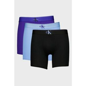 Set de boxeri cu banda elastica in talie - 3 perechi - Negru stins/Albastru indigo/Albastru deschis imagine