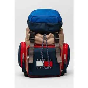 Rucsac din material textil cu model colorblock Archive - Rosu/Negru/Albastru imagine