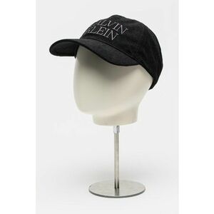 Sapca baseball striata cu logo - Negru/Gri inchis imagine