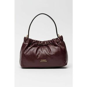 Geanta crossbody uni de piele - Rosu inchis imagine