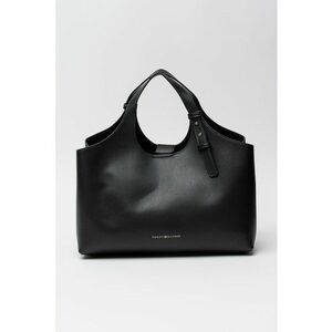 Geanta shopper de piele ecologica cu bareta ajustabila - Negru imagine