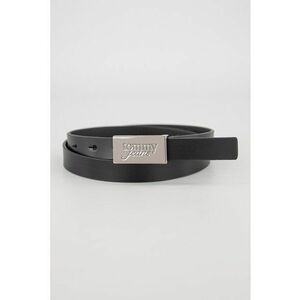 Curea de piele Script Plaque - Negru imagine