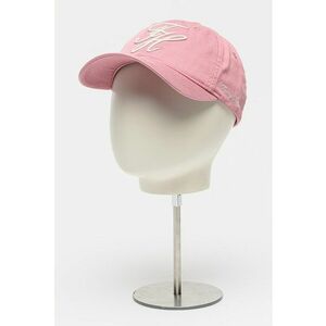Sapca de bumbac organic cu monograma brodata - Fucsia imagine
