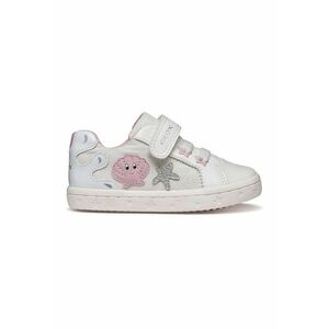 Pantofi sport cu insertii din material textil si velcro - Albastru pal/Alb murdar imagine