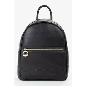 Rucsac de piele ecologica cu barete din material textil - Negru imagine