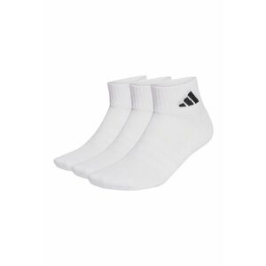 Set de sosete scurte unisex cu detaliu logo - 3 perechi - Alb imagine