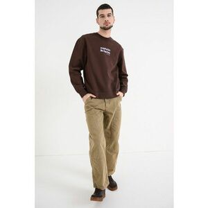 Bluza de trening din amestec de bumbac cu imprimeu logo - Maro imagine