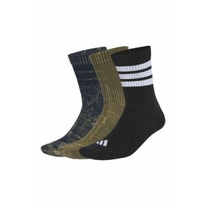 Set de sosete lungi unisex cu aspect decolorat - 3 Perechi - Negru/Verde masliniu/Bleumarin imagine