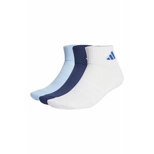 Set de sosete scurte unisex cu detaliu logo - 3 perechi - Alb optic/Albastru glaciar imagine