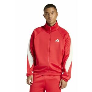 Bluza de trening cu fermoar si guler rigid Stadium - Rosu/Alb imagine