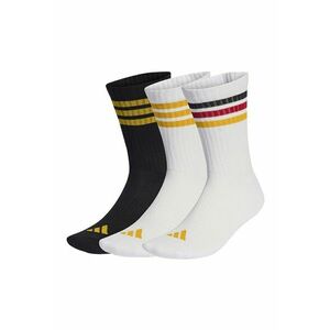 Set de sosete lungi unisex cu striatii - 3 perechi - Negru/Galben/Alb optic imagine