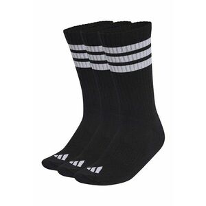 Set de sosete lungi unisex cu striatii - 3 perechi - Alb/Negru/Gri antracit imagine