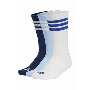 Set de sosete lungi unisex cu striatii - 3 perechi - Albastru ultramarin/Alb optic/Albastru deschis imagine