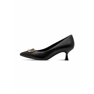 Pantofi de piele cu varf ascutit - Negru imagine