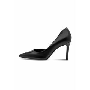 Pantofi stiletto cu toc inalt si decupaj lateral - Negru imagine
