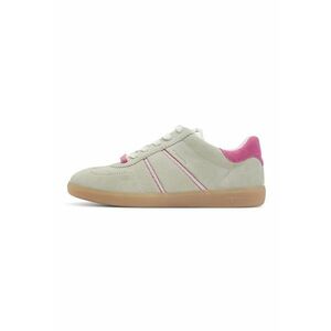 Pantofi sport low-cut cu insertii de piele intoarsa - Roz zmeuriu/Gri cenusiu imagine