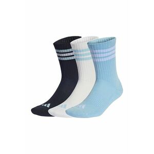 Set de sosete lungi unisex cu striatii - 3 perechi - Albastru ultramarin/Alb optic/Albastru glaciar imagine
