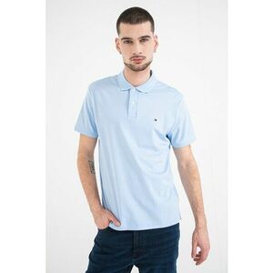 Tricou polo de bumbac - Albastru glaciar imagine