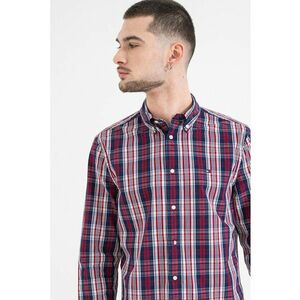 Camasa regular fit cu model in carouri - Rosu/Gri deschis/Bleumarin imagine
