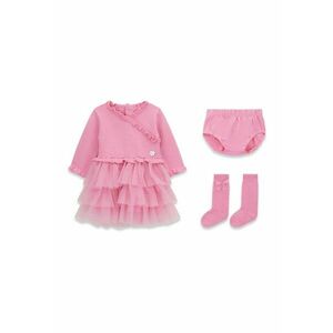 Set de rochie combi cu chiloti si sosete - 4 piese - Roz deschis imagine