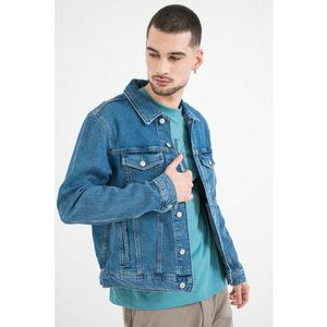 Jacheta din denim cu buzunare pe piept - Albastru deschis imagine