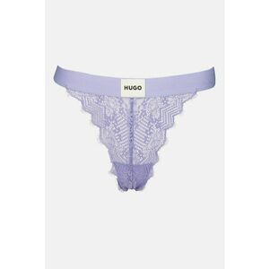 Chiloti tanga cu logo - Albastru lavanda imagine