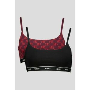 Set de bustiere din amestec de bumbac cu banda logo - 2 piese - Rosu/Negru stins imagine