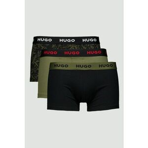 Set de boxeri cu model si banda cu logo in talie - 3 perechi - Kaki/Negru imagine