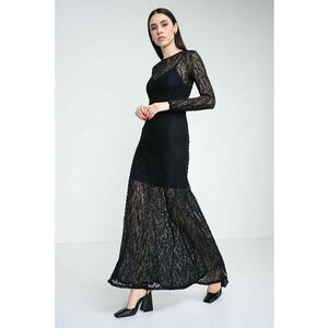 Rochie midi cu dantela - Negru imagine