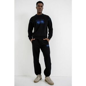 Bluza de trening cu imprimeu logo Nothalic - Negru/Albastru royal imagine